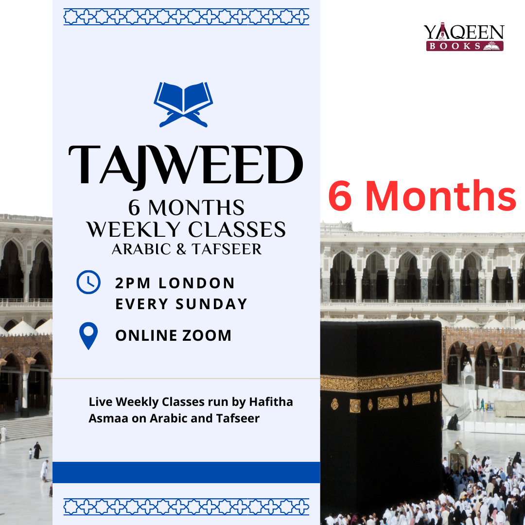 Tajweed Weekly Online Classes 6 Months Access